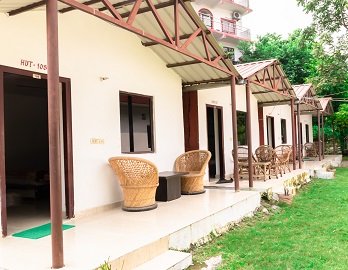 Raj Resort cottage outer view in Rishikesh